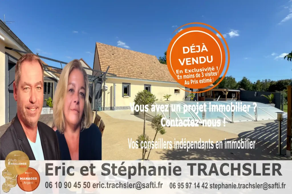 Propriété contemporaine avec piscine, prairie et étang à 20 min du Mans